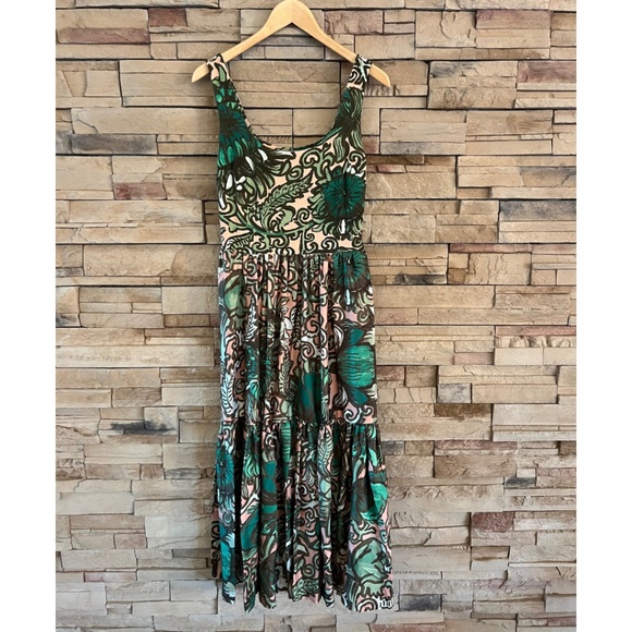 La DoubleJ Capri Floral Silk Twill Midi Dress Size L - Picture 5 of 11